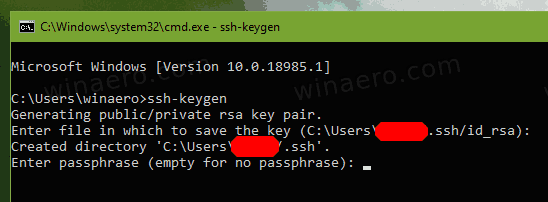 Generate and share ssh keys to go